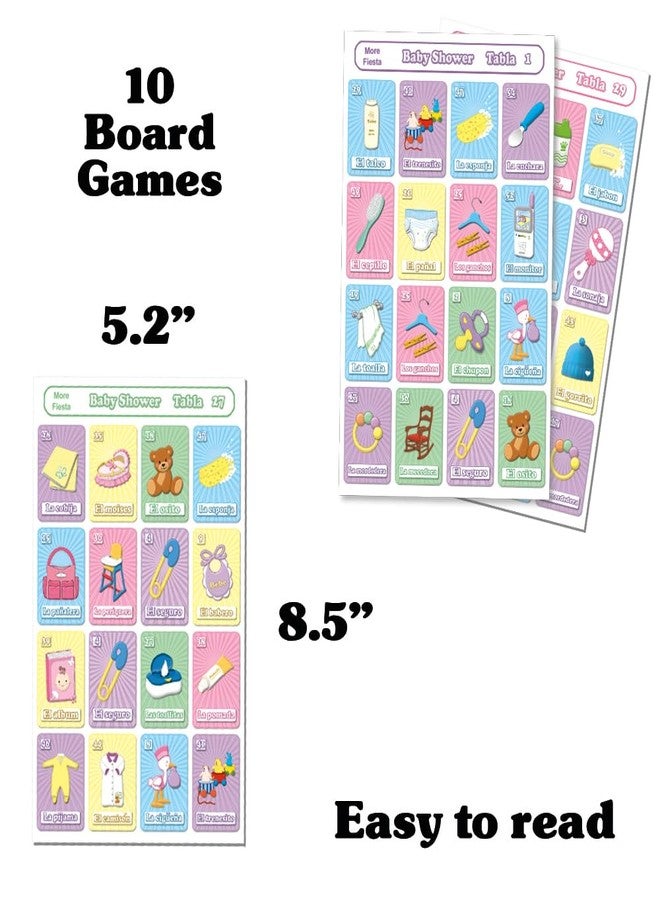 More Fiesta Baby Shower Loteria Fiesta Mexican Bingo Game in Spanish - for Up tp 10 Players - Image 2